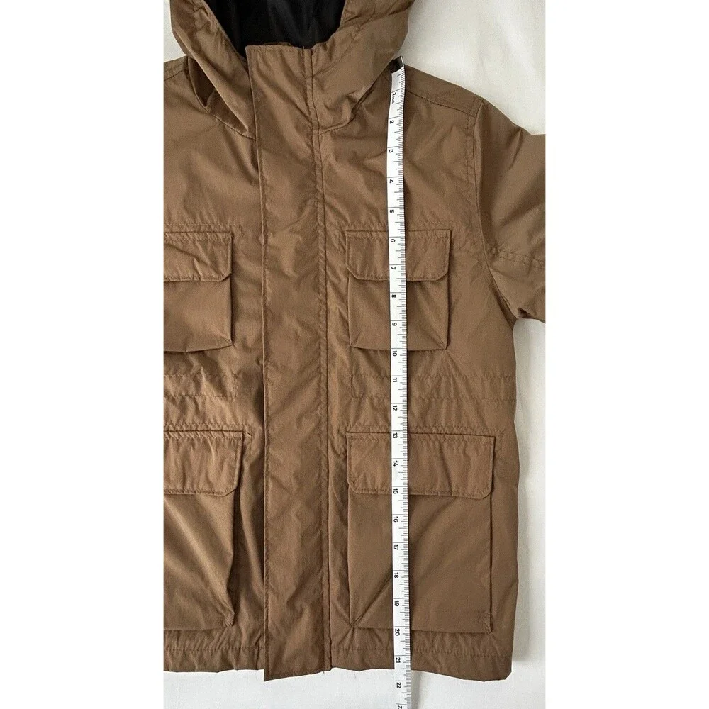 NWOT Old Navy Kids Unisex Boys Water-Resistant Hooded Utility Jacket Brown M 8